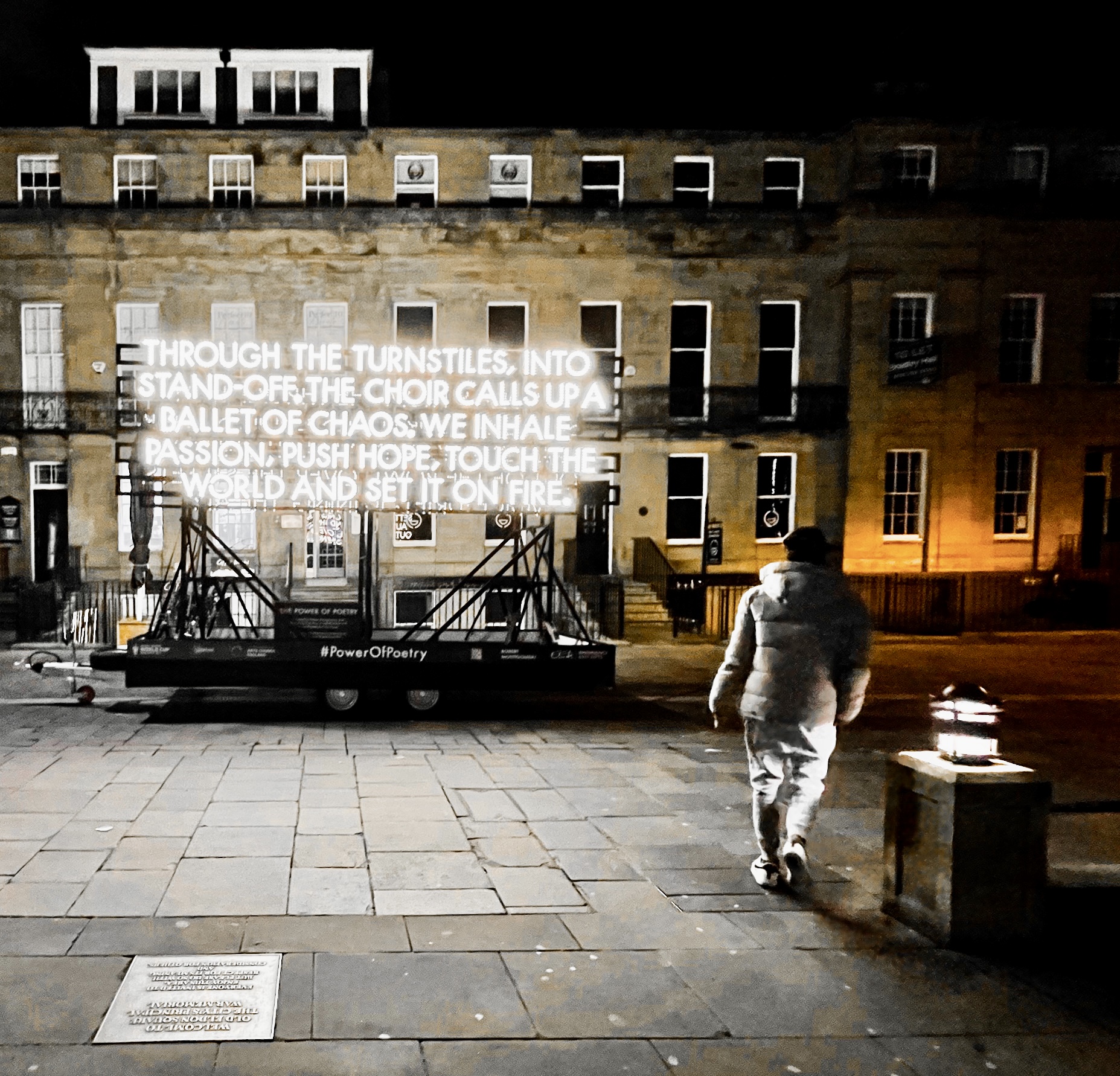 A Robert Montgomery installation 