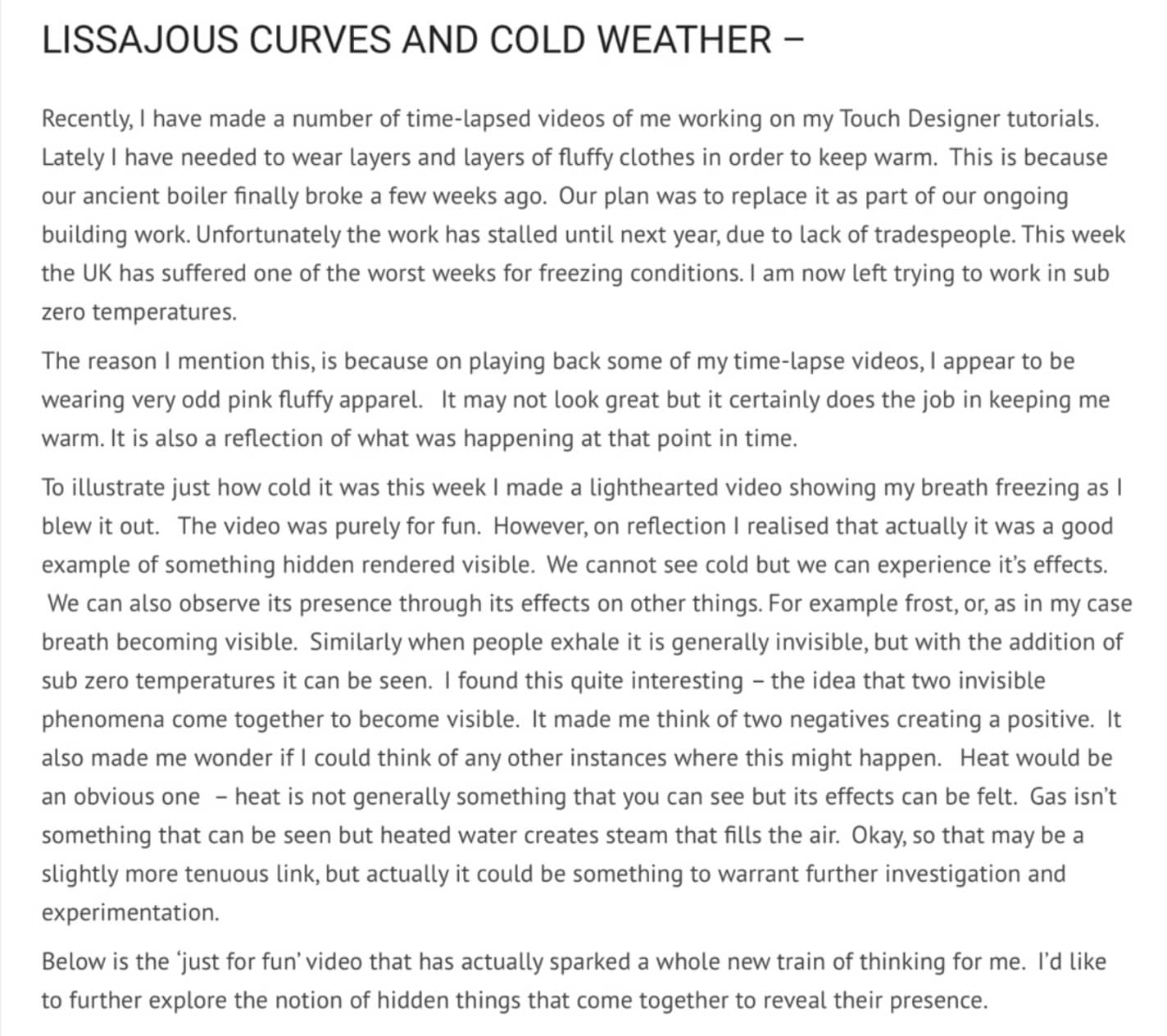 Lissajous Curves Blog Backup