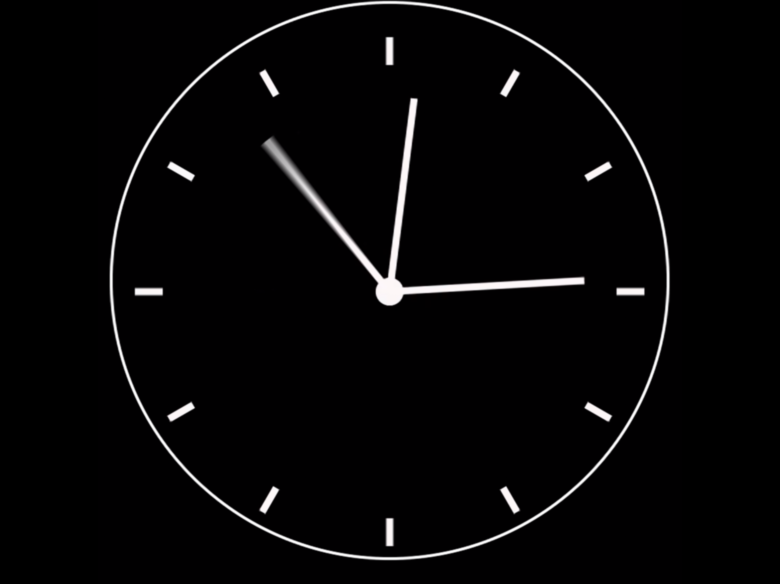 Non Real-time Animated Clock Face