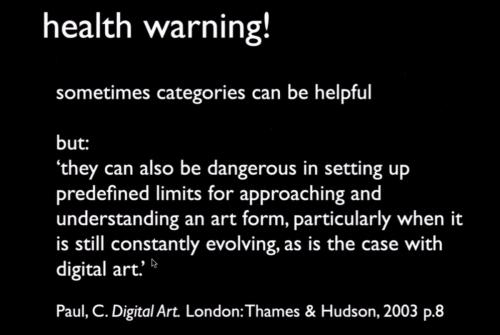 A quote from the book Digital Art