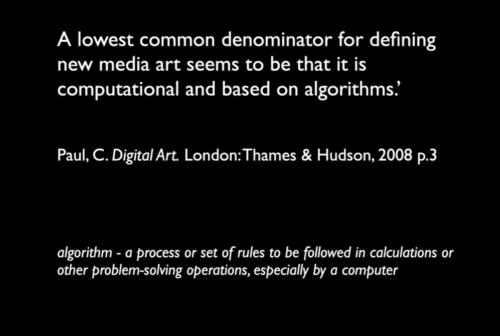 A quote from the book ‘Digital Art’